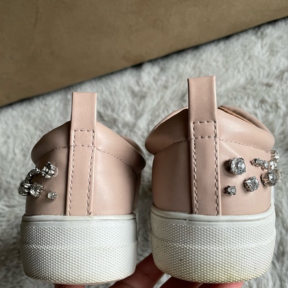 Express gemstone platform shoes sneakers fashion blush pink sz 7.5 cute women's - Picture 13 of 15